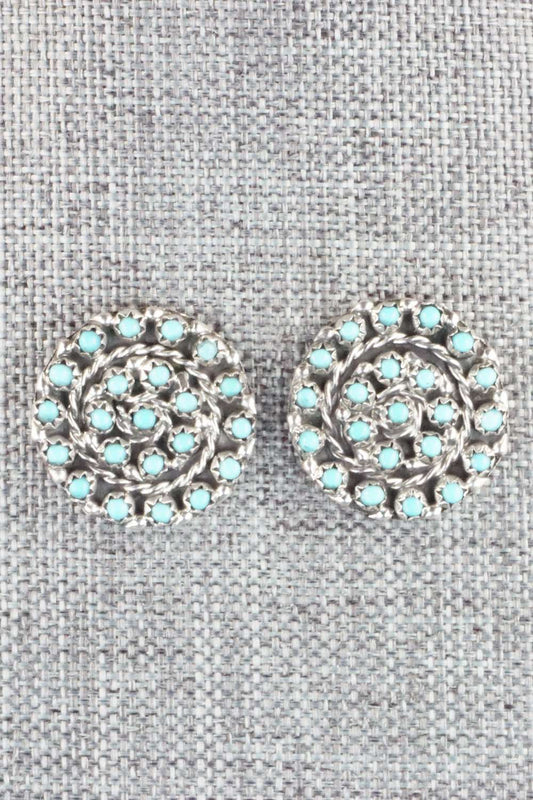 Turquoise & Sterling Silver Earrings - Randy Hooee