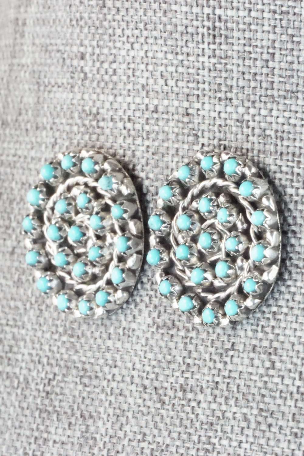 Turquoise & Sterling Silver Earrings - Randy Hooee