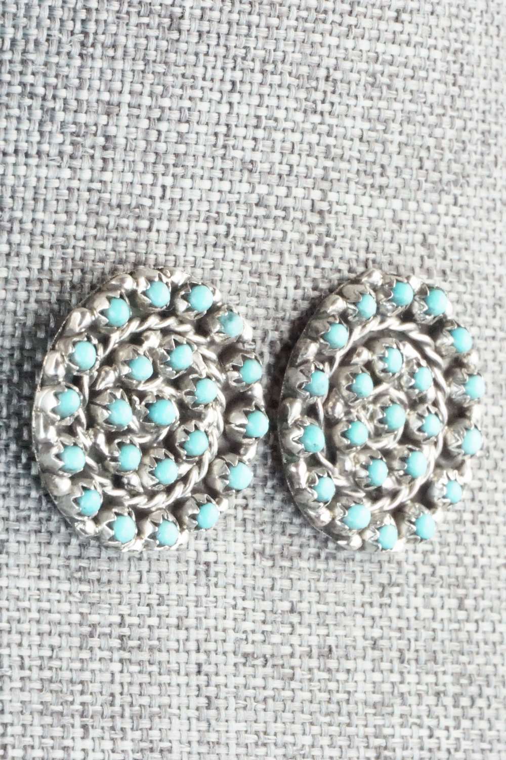 Turquoise & Sterling Silver Earrings - Randy Hooee