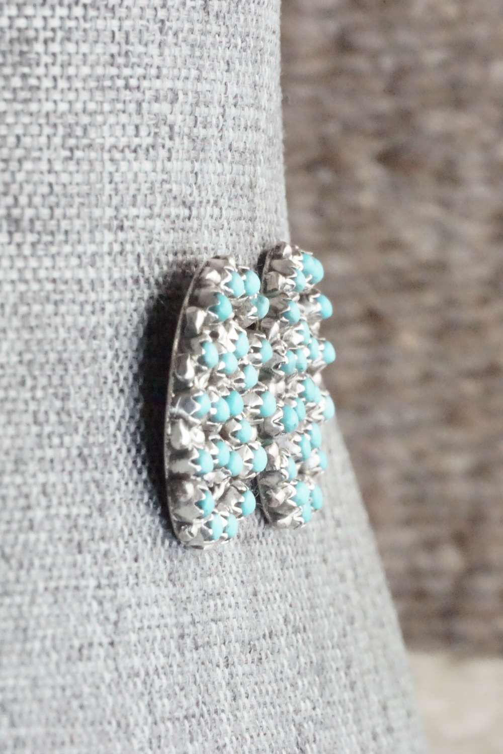Turquoise & Sterling Silver Earrings - Randy Hooee