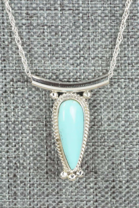 Turquoise & Sterling Silver Necklace - Sharon McCarthy
