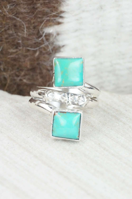 Turquoise & Sterling Silver Ring - Bobby Platero - Size 6