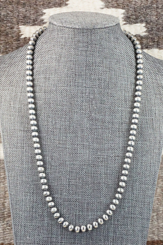 Sterling Silver Navajo Pearl Necklace - Jan Mariano