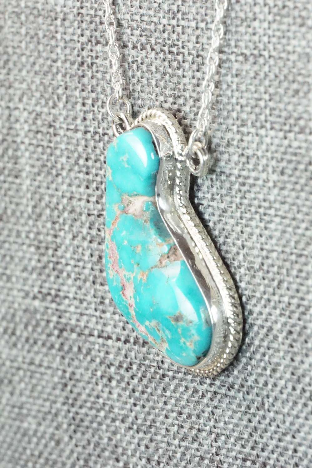 Turquoise & Sterling Silver Necklace - Annie Spencer