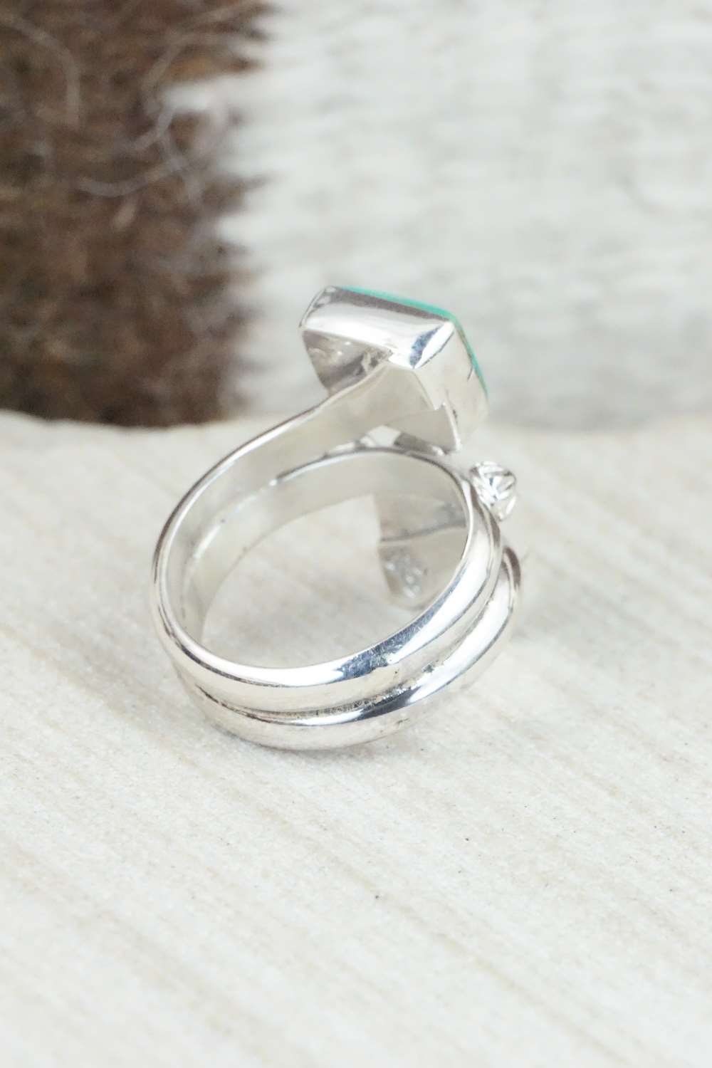 Turquoise & Sterling Silver Ring - Bobby Platero - Size 6