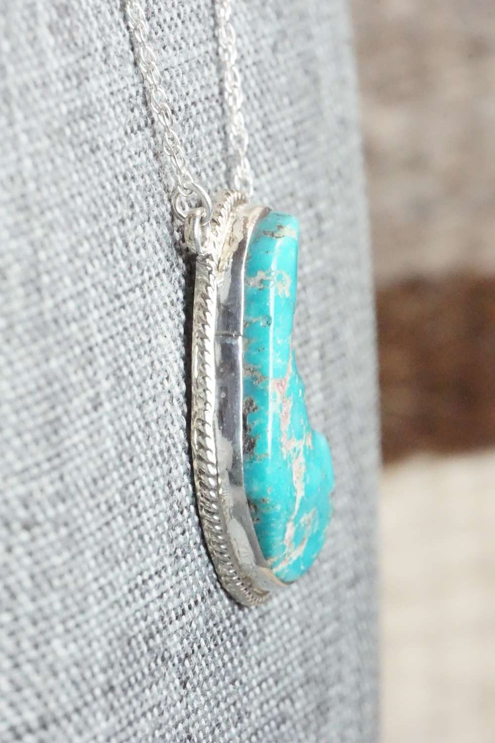 Turquoise & Sterling Silver Necklace - Annie Spencer