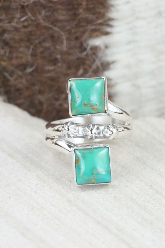 Turquoise & Sterling Silver Ring - Bobby Platero - Size 6.5
