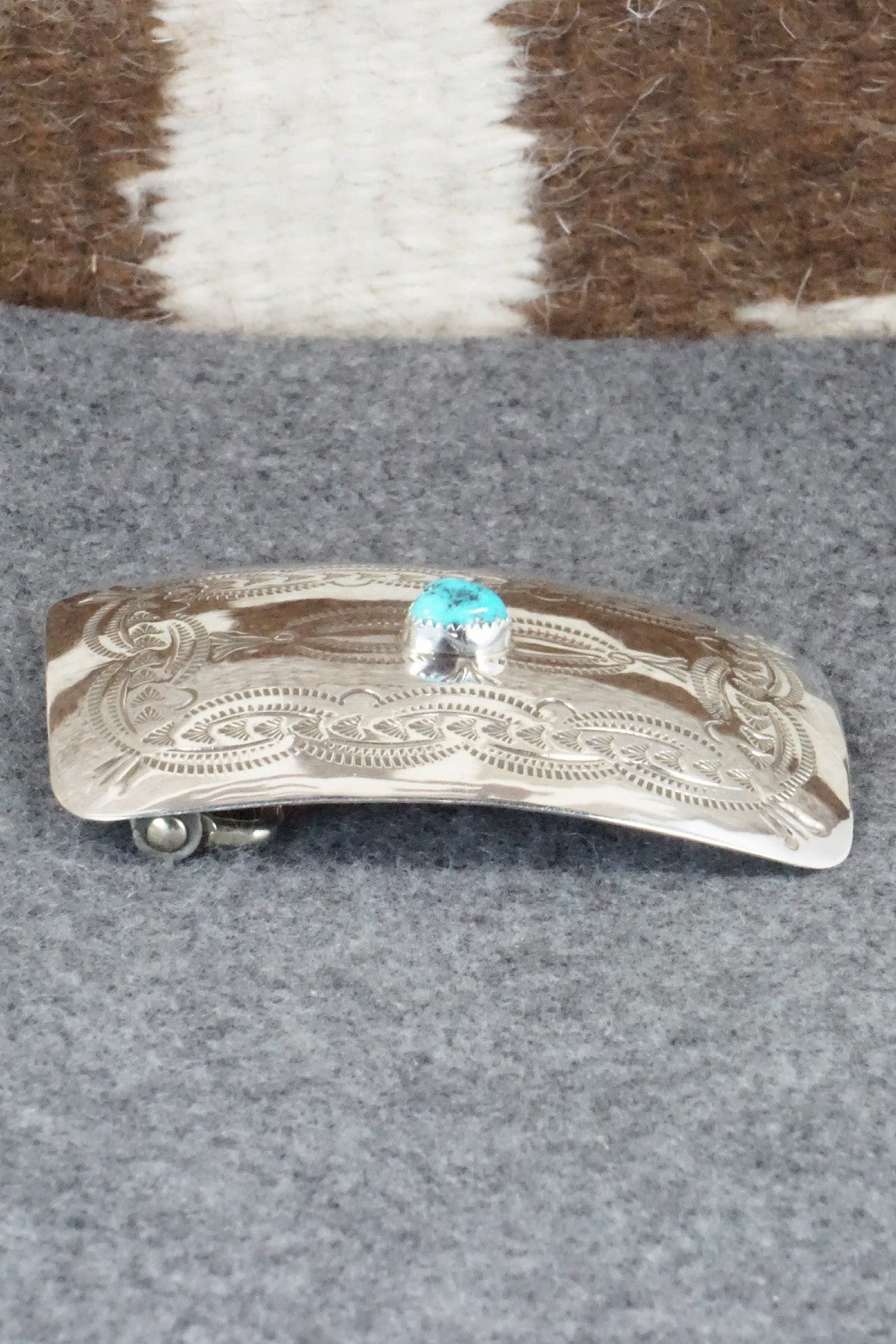Turquoise & Sterling Silver Belt Buckle - Jolene Begay
