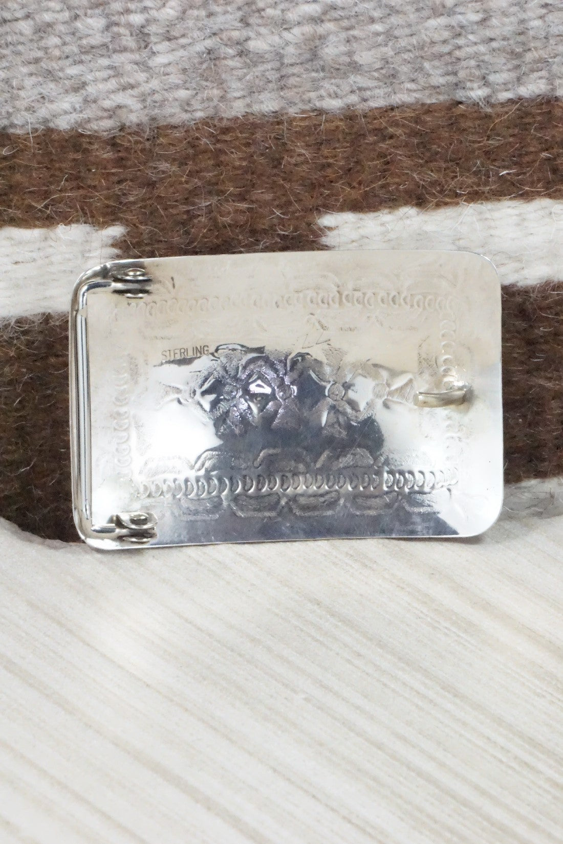 Turquoise & Sterling Silver Belt Buckle - Jolene Begay