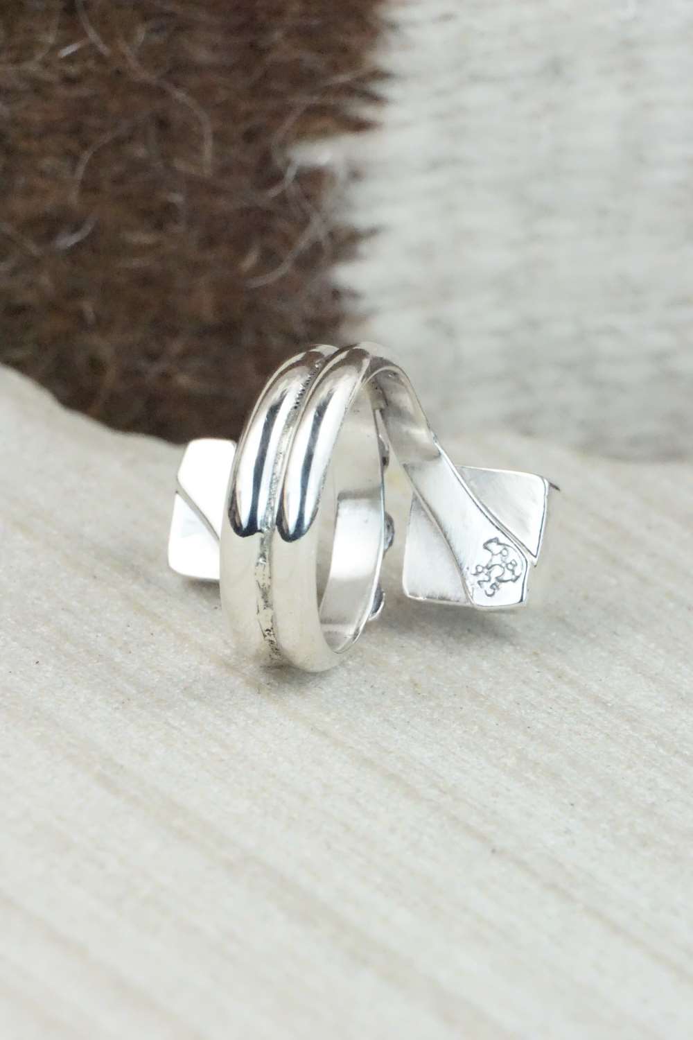 Turquoise & Sterling Silver Ring - Bobby Platero - Size 6.5