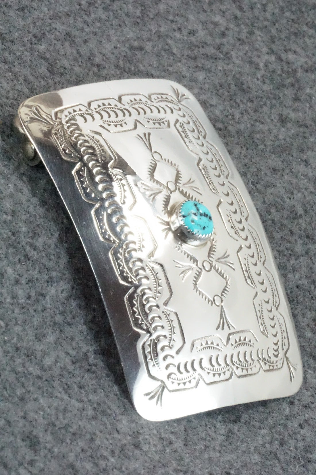 Turquoise & Sterling Silver Belt Buckle - Jolene Begay