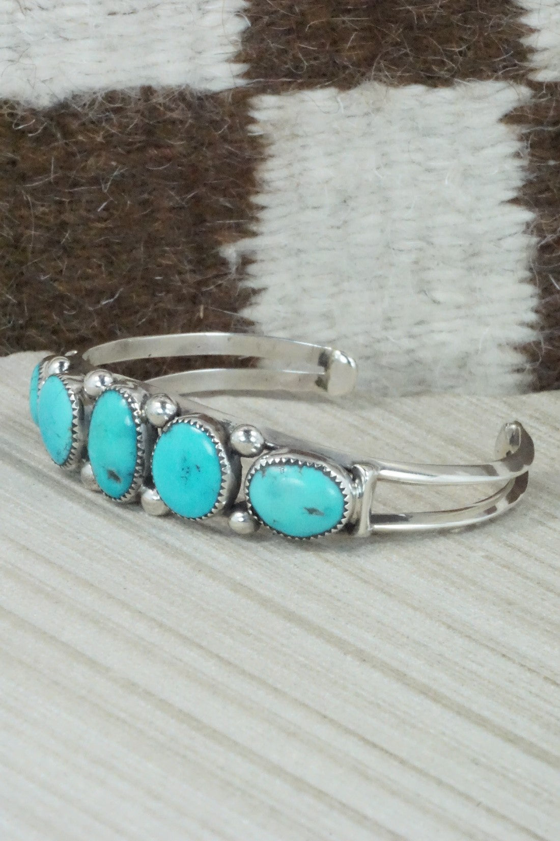 Turquoise & Sterling Silver Bracelet - Priscilla Reeder