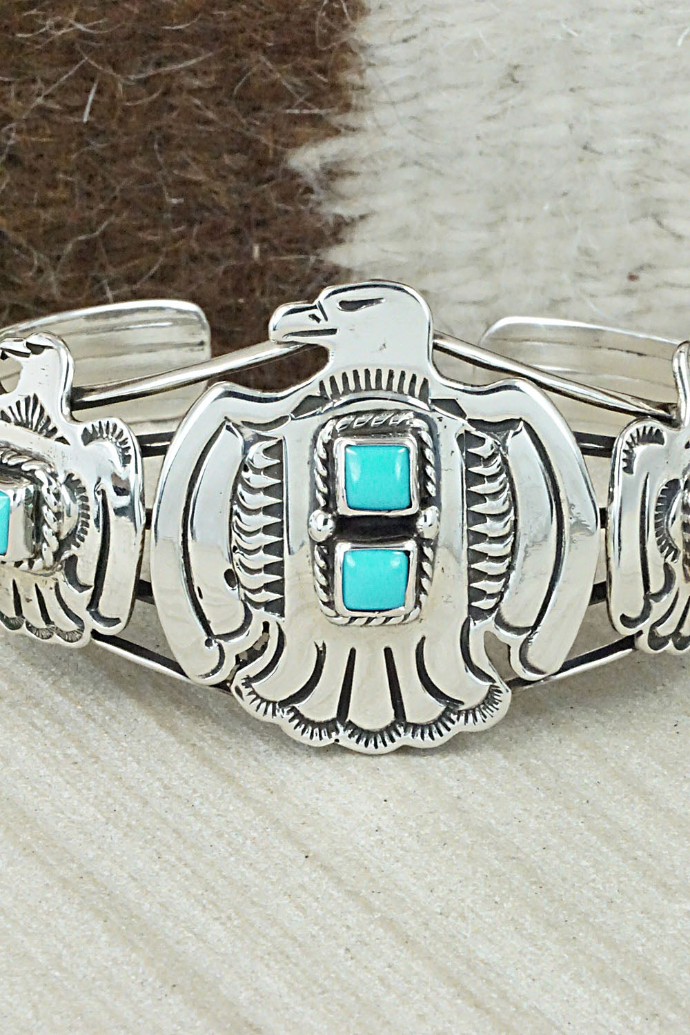 Turquoise & Sterling Silver Bracelet - Annie Spencer
