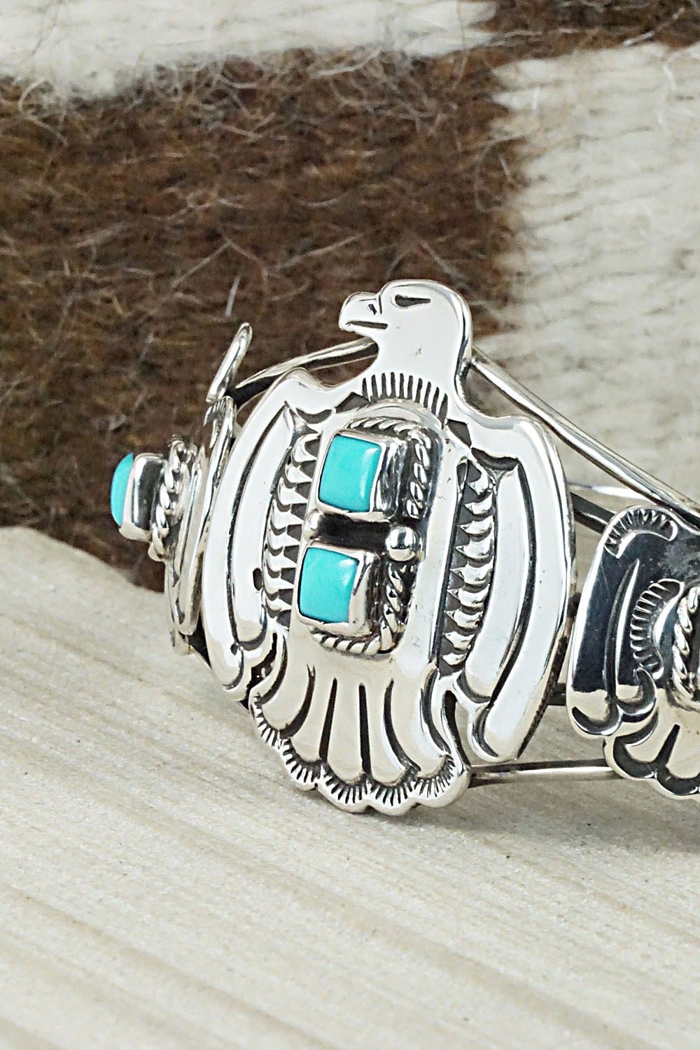 Turquoise & Sterling Silver Bracelet - Annie Spencer