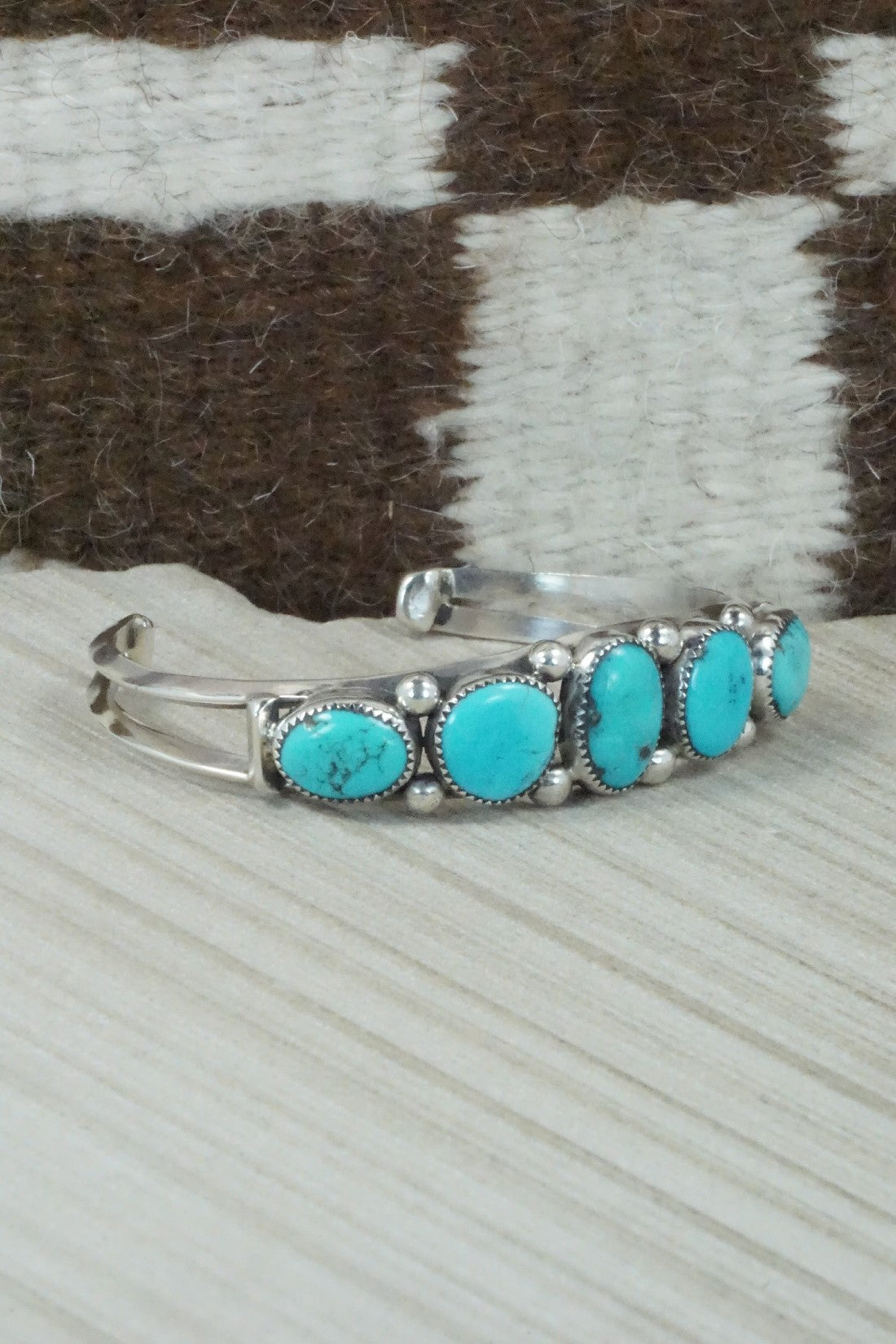 Turquoise & Sterling Silver Bracelet - Priscilla Reeder