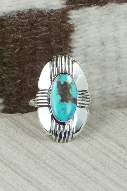 Turquoise & Sterling Silver Ring - Mike Smith - Size 10