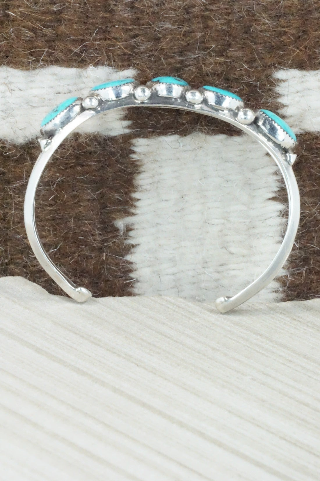Turquoise & Sterling Silver Bracelet - Priscilla Reeder