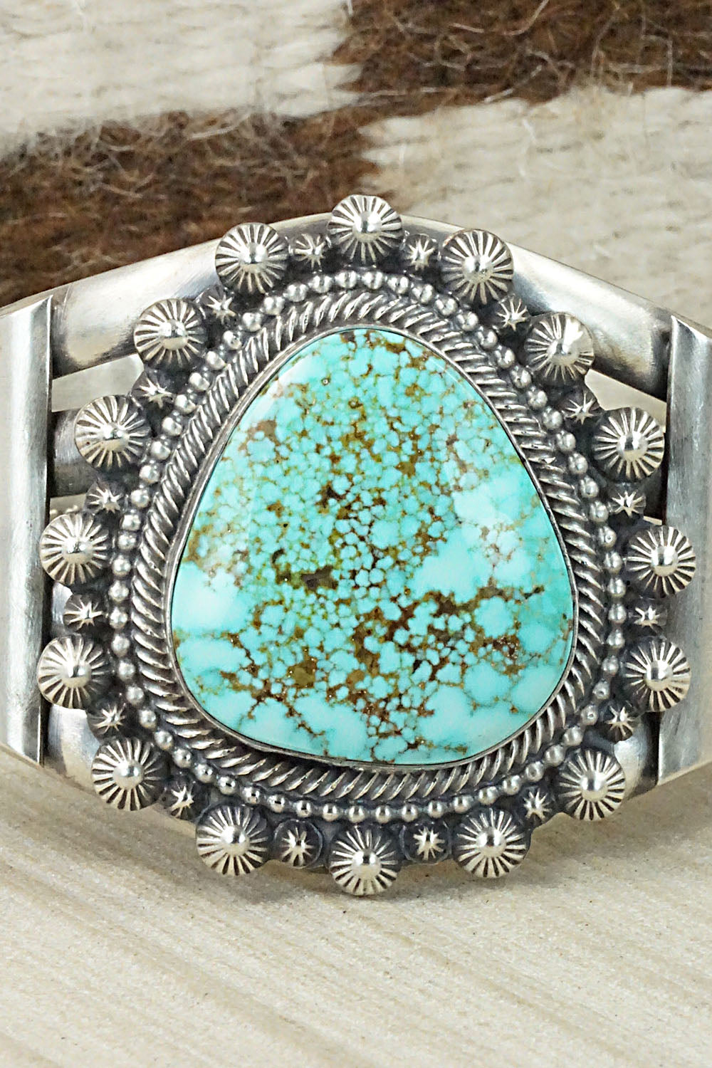 Turquoise & Sterling Silver Bracelet - Tom Lewis