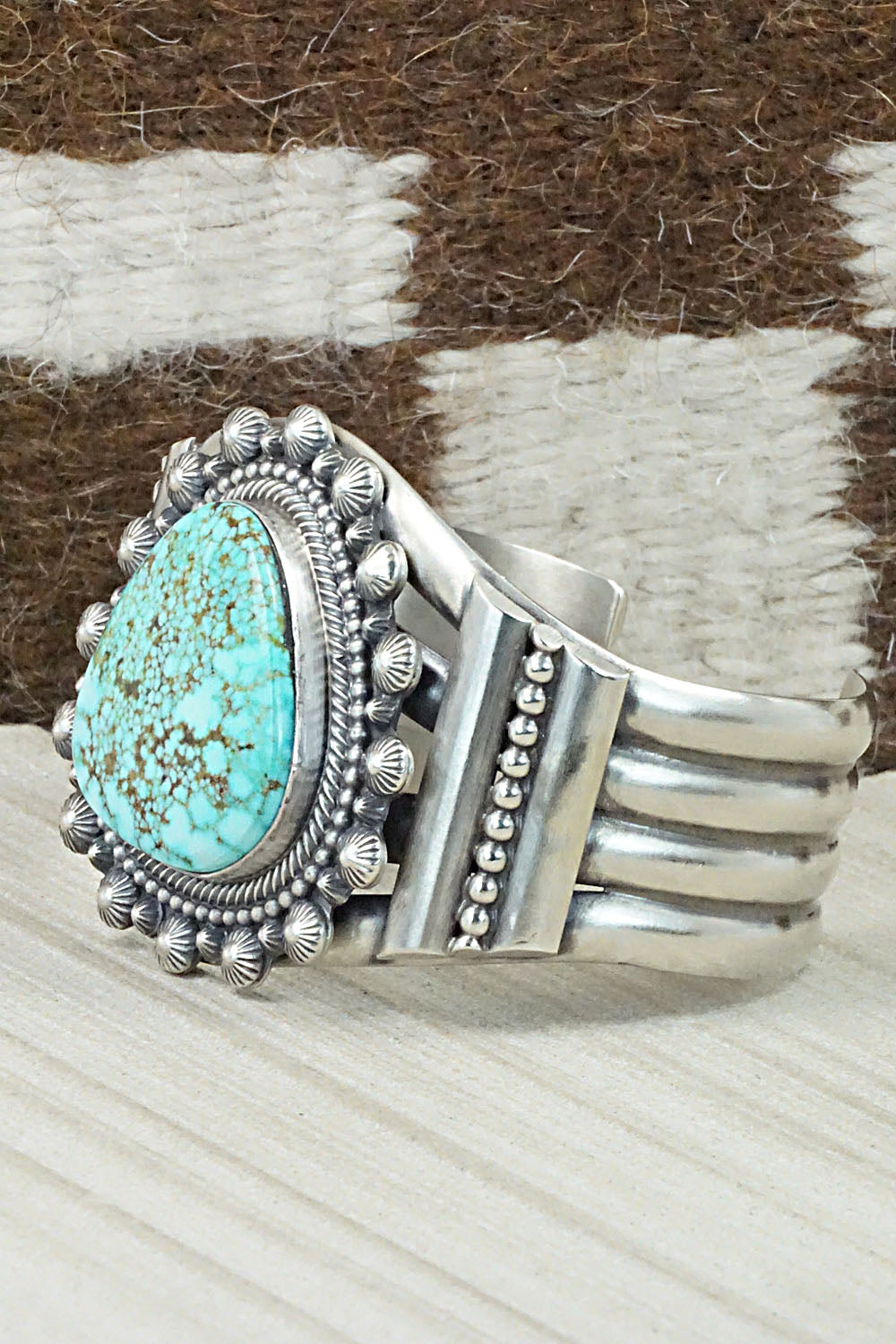 Turquoise & Sterling Silver Bracelet - Tom Lewis