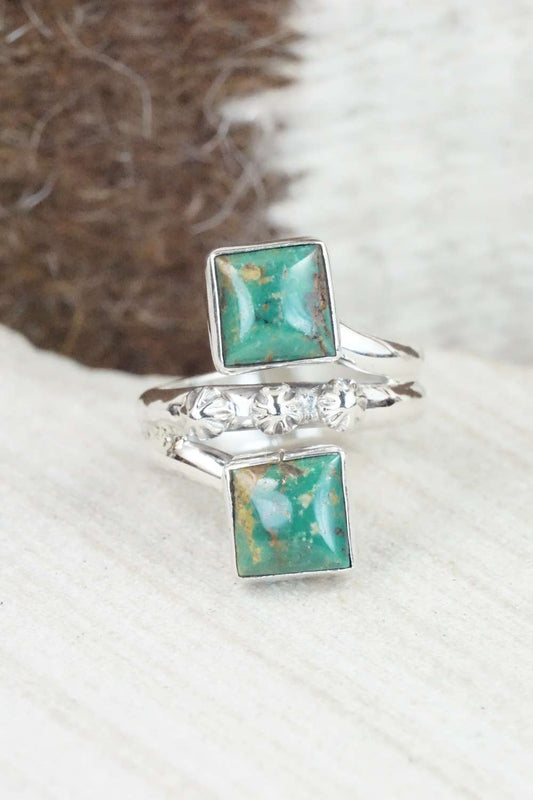 Turquoise & Sterling Silver Ring - Bobby Platero - Size 6.5