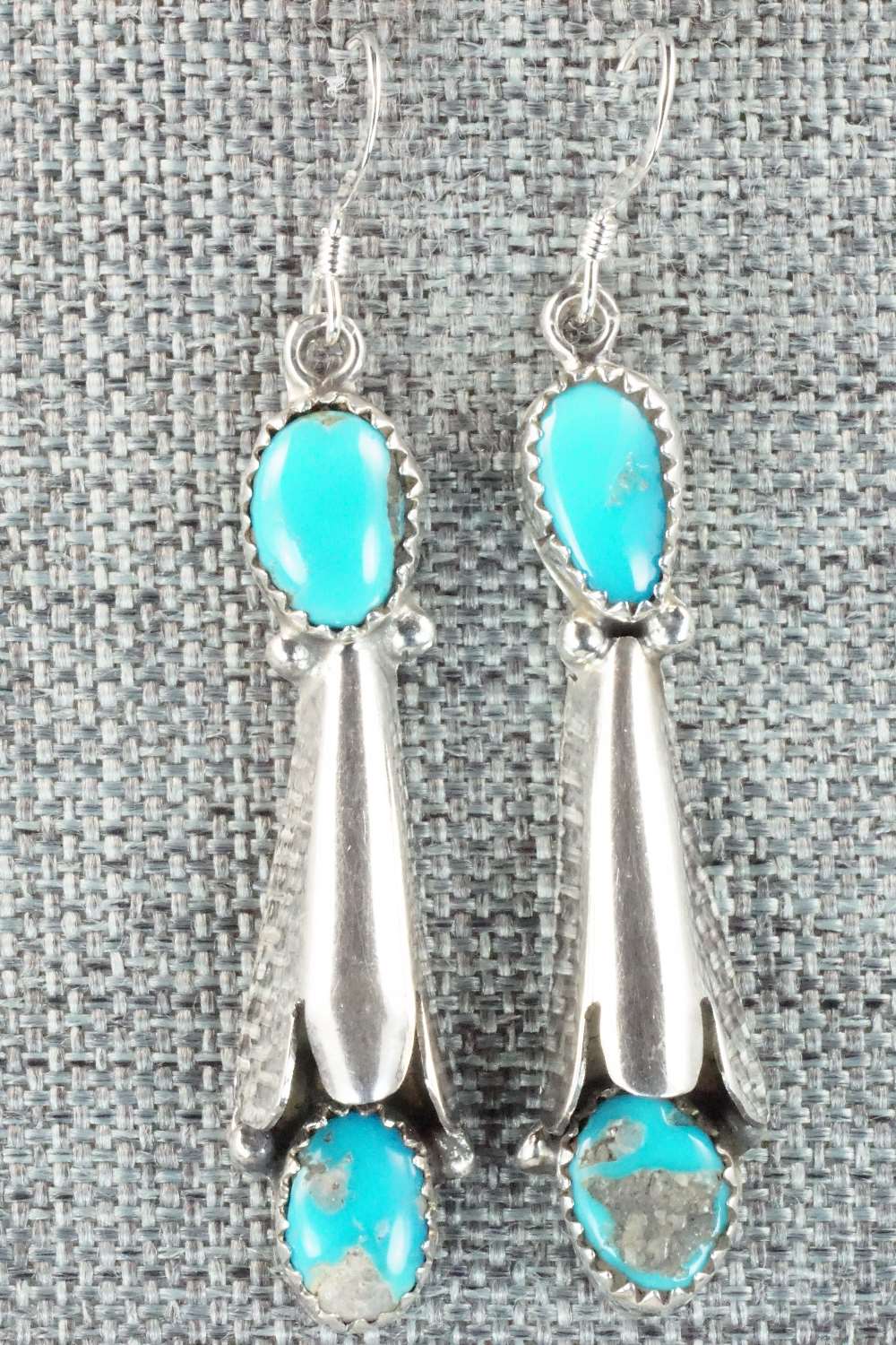Turquoise & Sterling Silver Earrings - Roger Pino
