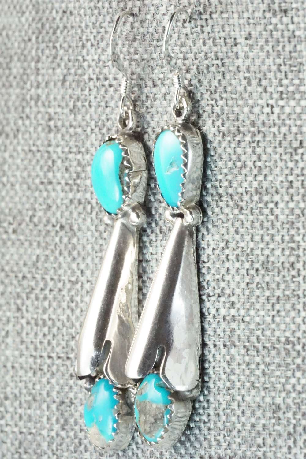 Turquoise & Sterling Silver Earrings - Roger Pino