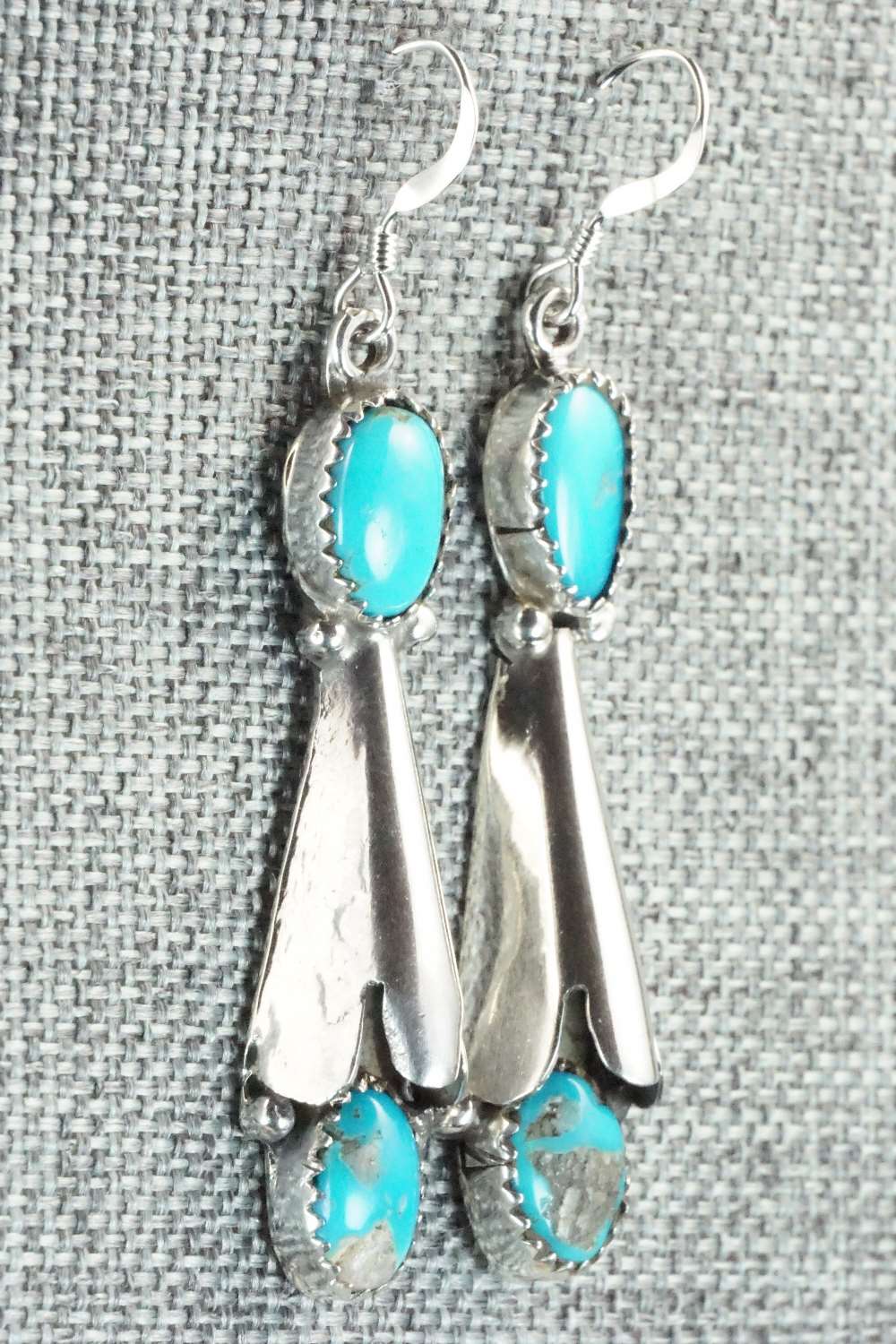 Turquoise & Sterling Silver Earrings - Roger Pino