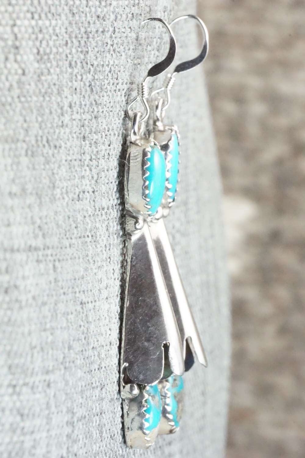 Turquoise & Sterling Silver Earrings - Roger Pino