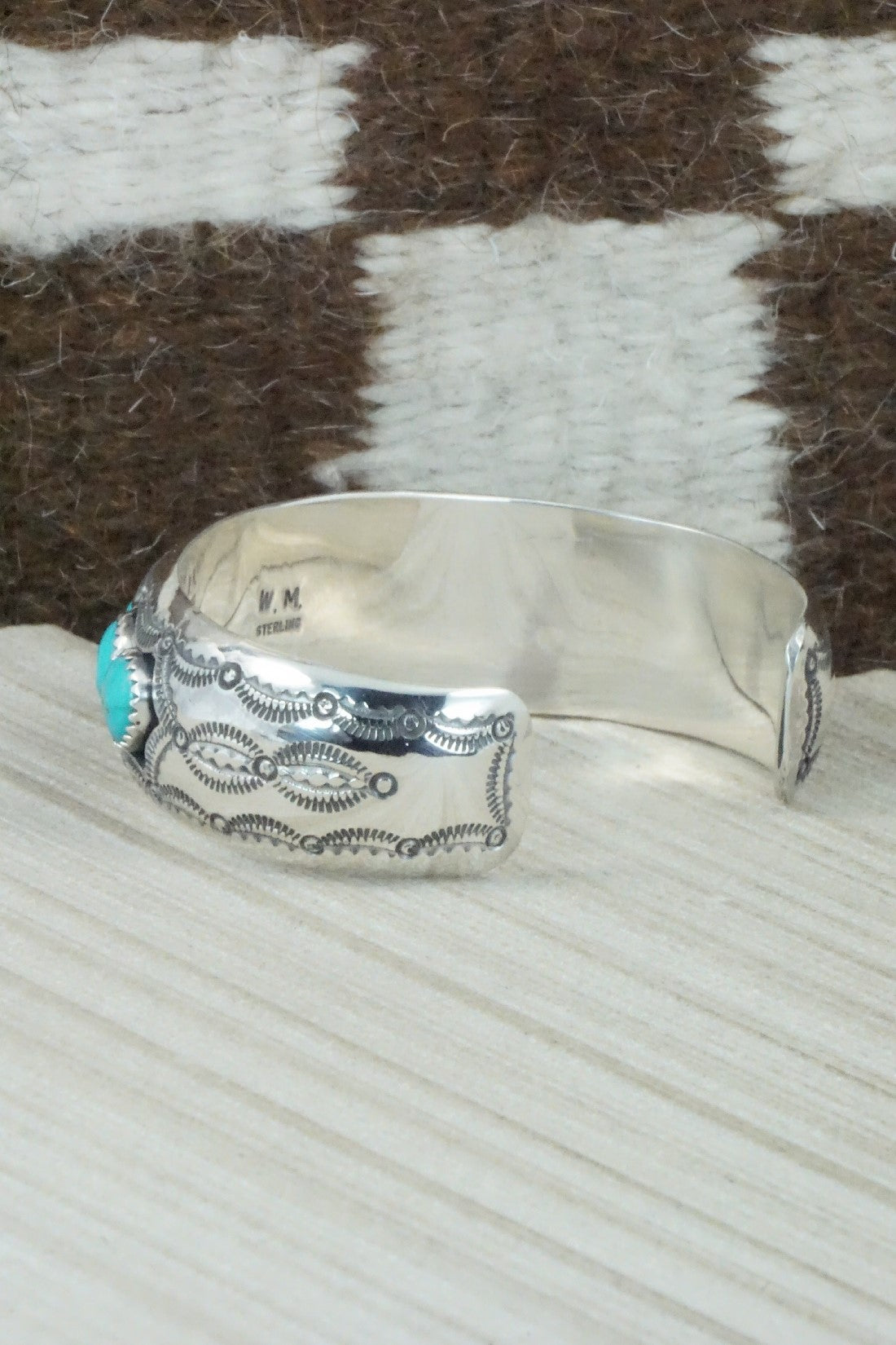 Turquoise & Sterling Silver Bracelet - Wilbert Muskett