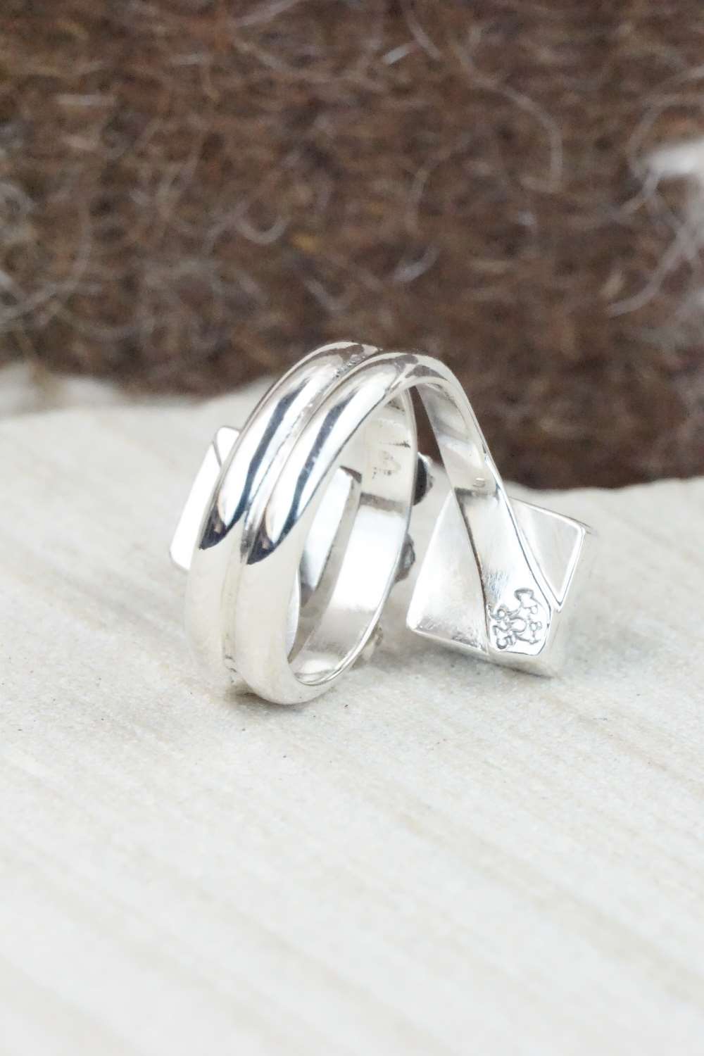 Turquoise & Sterling Silver Ring - Bobby Platero - Size 6.5