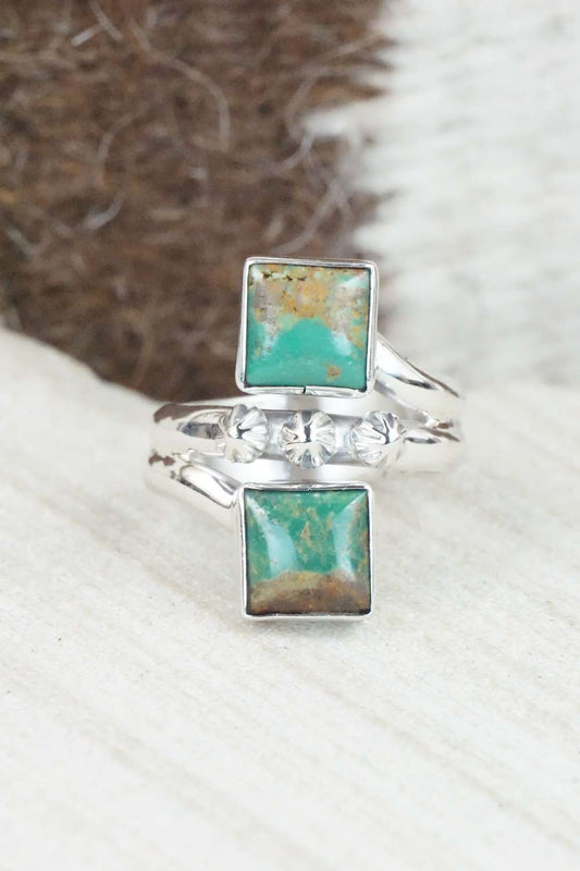 Turquoise & Sterling Silver Ring - Bobby Platero - Size 6.5