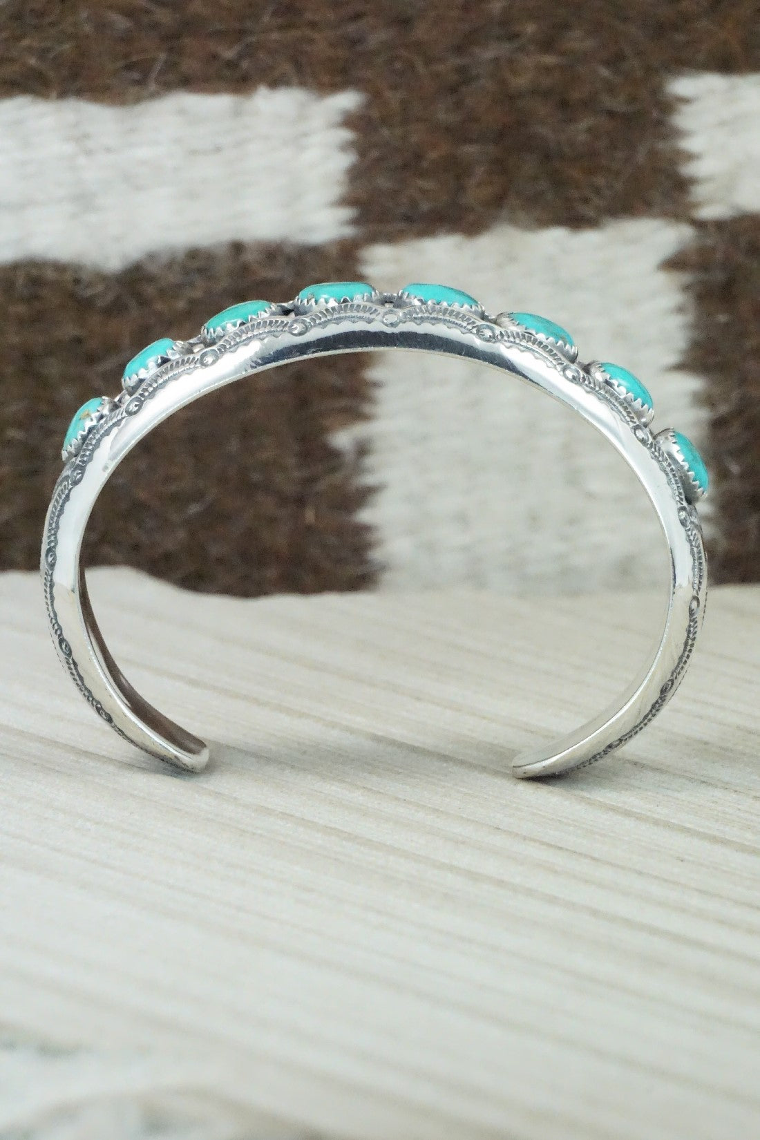 Turquoise & Sterling Silver Bracelet - Wilbert Muskett