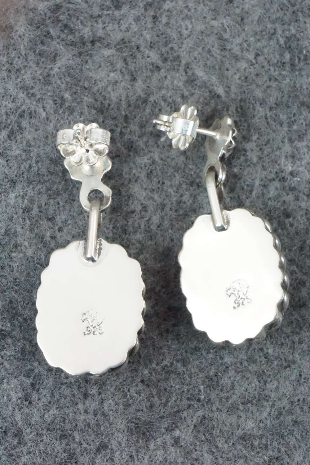 Turquoise & Sterling Silver Earrings - Lee Shorty