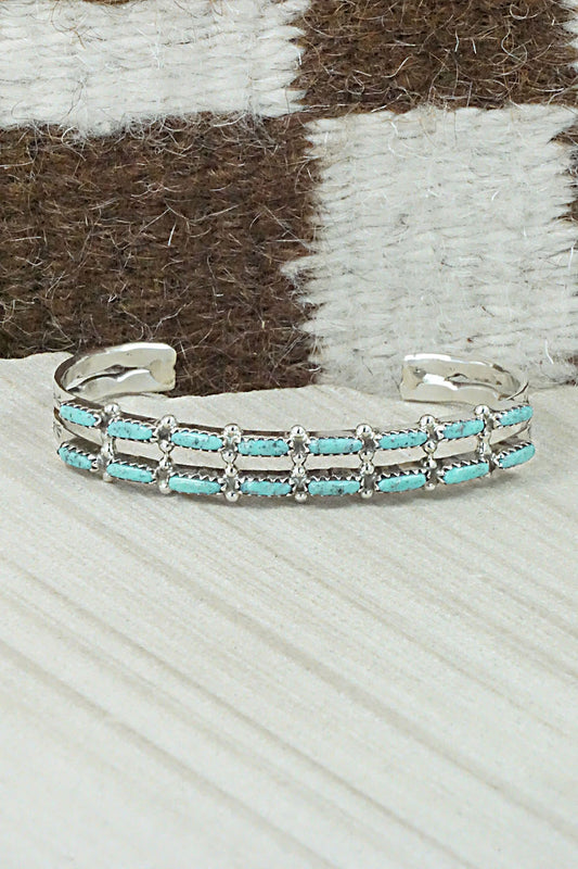 Turquoise & Sterling Silver Bracelet - Murray Hannaweeka
