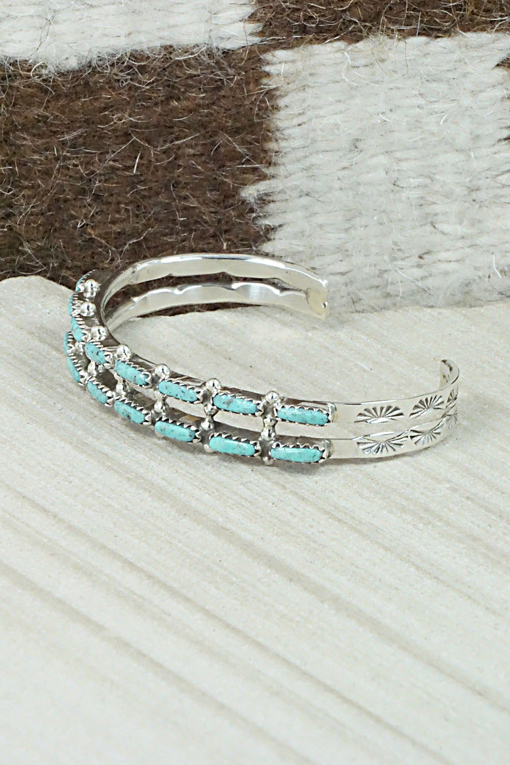 Turquoise & Sterling Silver Bracelet - Murray Hannaweeka
