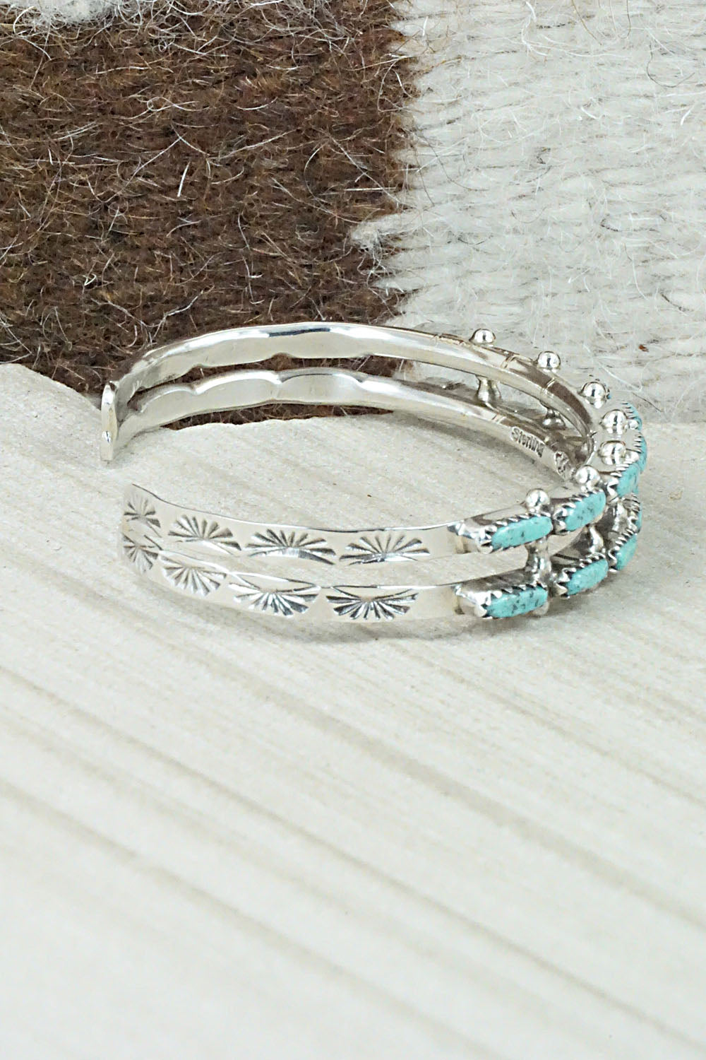 Turquoise & Sterling Silver Bracelet - Murray Hannaweeka