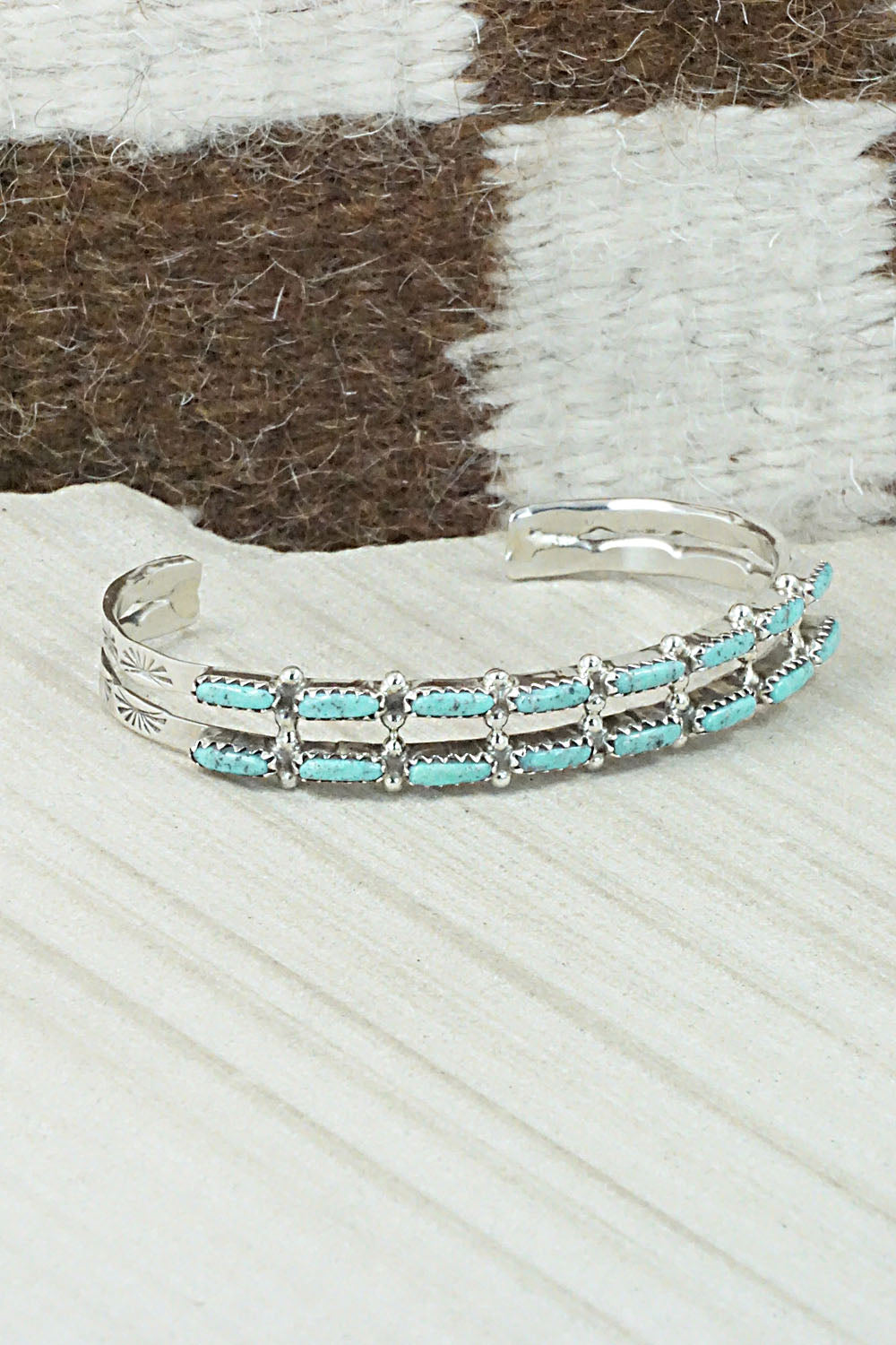 Turquoise & Sterling Silver Bracelet - Murray Hannaweeka