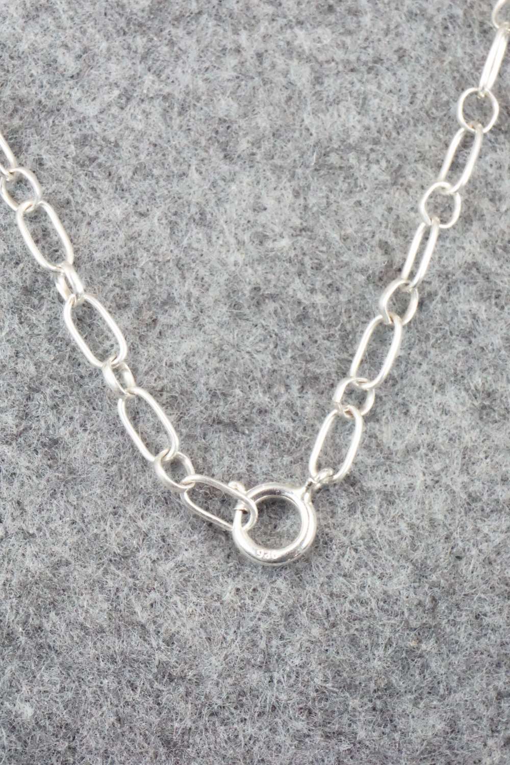 Obsidian & Sterling Silver Necklace - Anna Begay