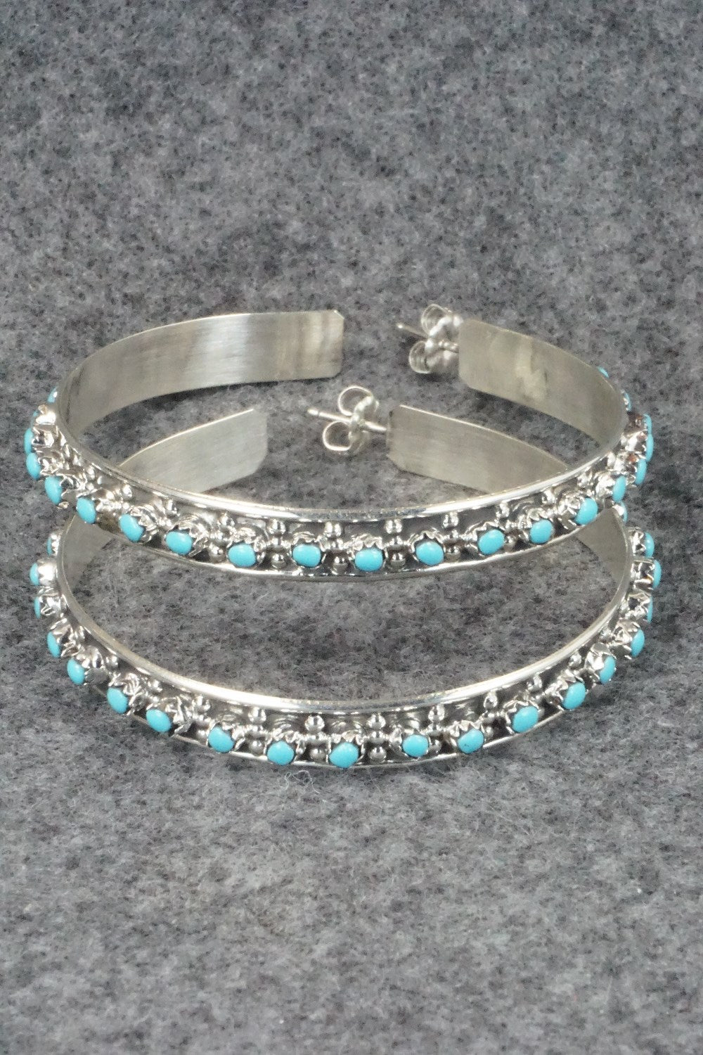 Turquoise & Sterling Silver Earrings - Joanne Cheama