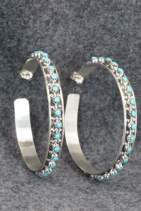 Turquoise & Sterling Silver Earrings - Joanne Cheama