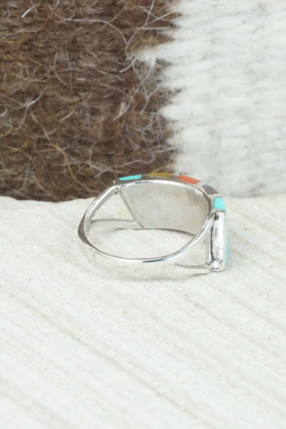 Multi Stone and Sterling Silver Ring - Fabian Sheyka - Size 5.5
