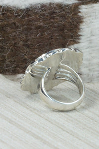 Turquoise and Sterling Silver Ring - Bucky Belin - Size 8.5