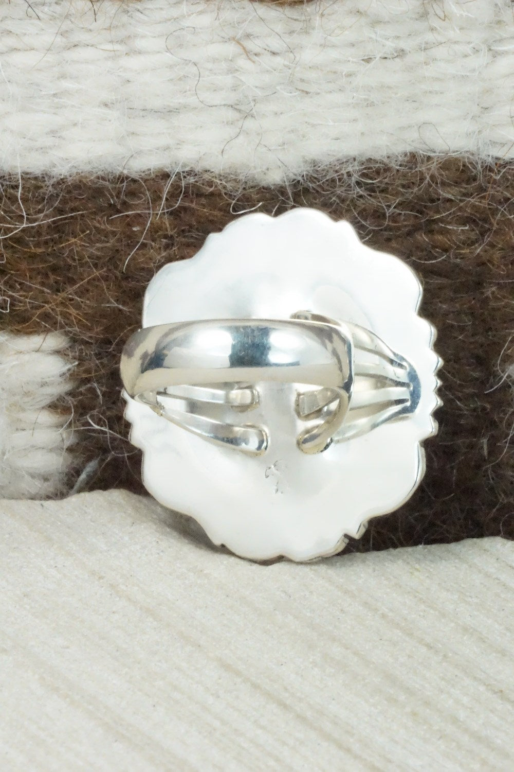 Turquoise and Sterling Silver Ring - Bucky Belin - Size 8.5