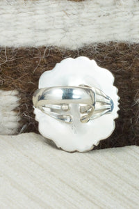 Turquoise and Sterling Silver Ring - Bucky Belin - Size 8.5