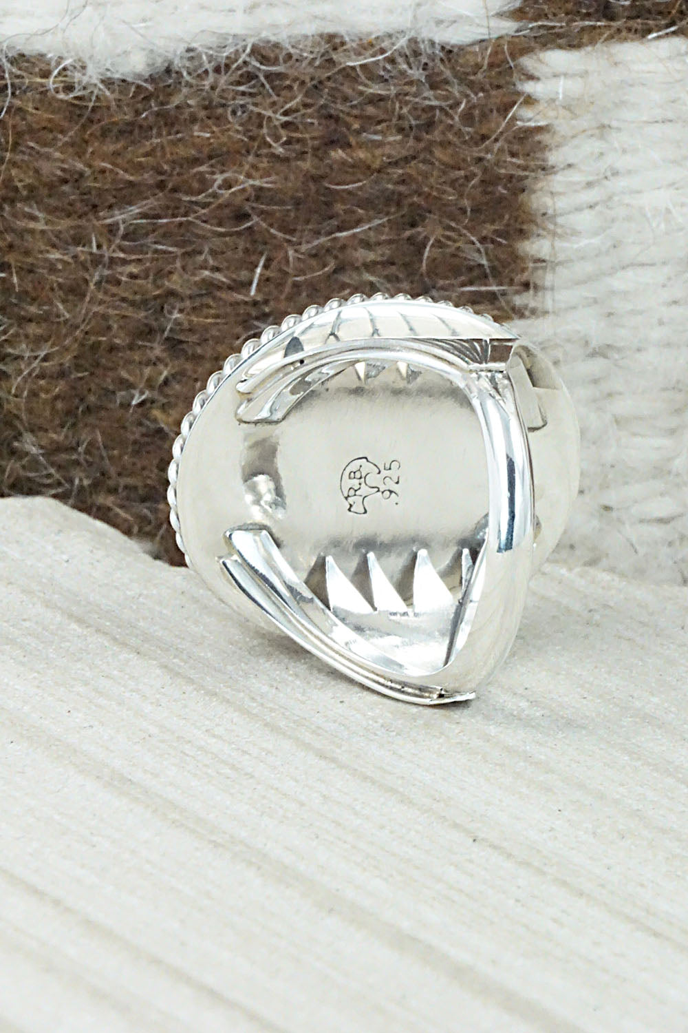 Turquoise & Sterling Silver Ring - Jeannette Saunders - Size 10.25