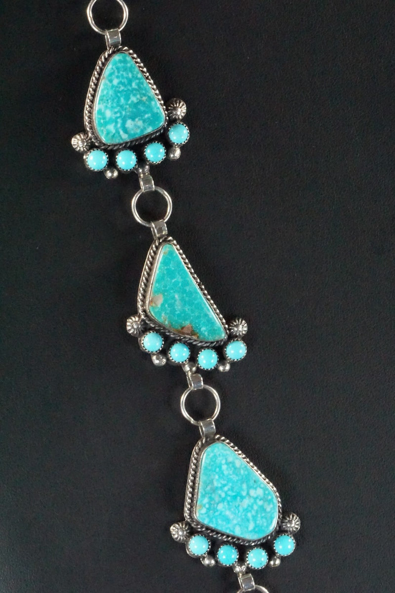 Turquoise & Sterling Silver Necklace and Earrings - Hemerson Brown