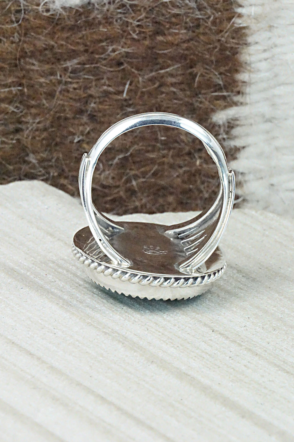 Turquoise & Sterling Silver Ring - Jeannette Saunders - Size 10.25