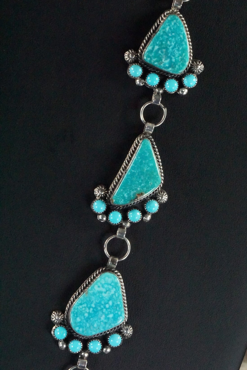 Turquoise & Sterling Silver Necklace and Earrings - Hemerson Brown