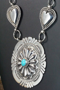 Turquoise & Sterling Silver Necklace and Earrings - Hemerson Brown
