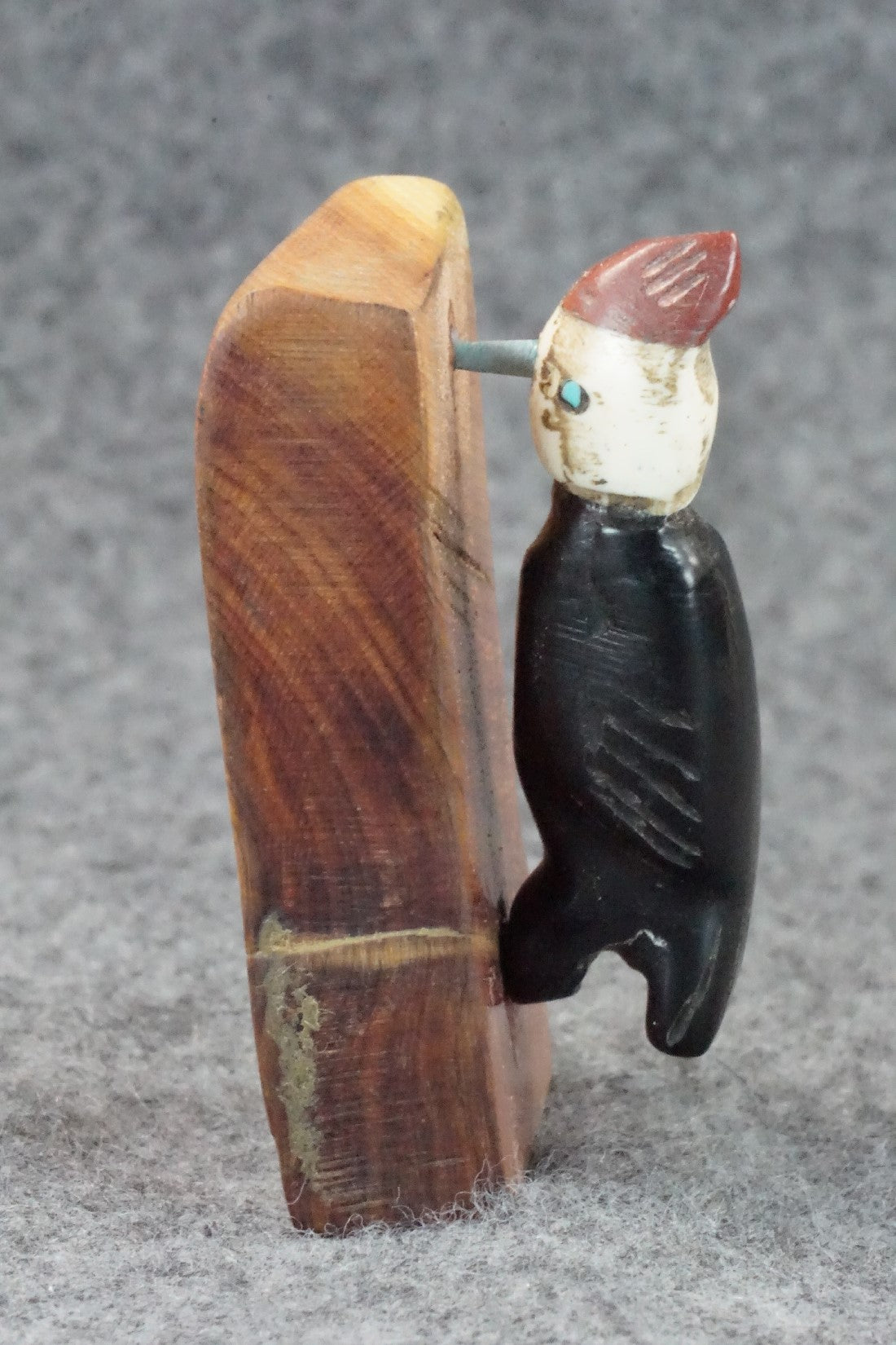 Woodpecker Zuni Fetish Carving - Justin Red Elk